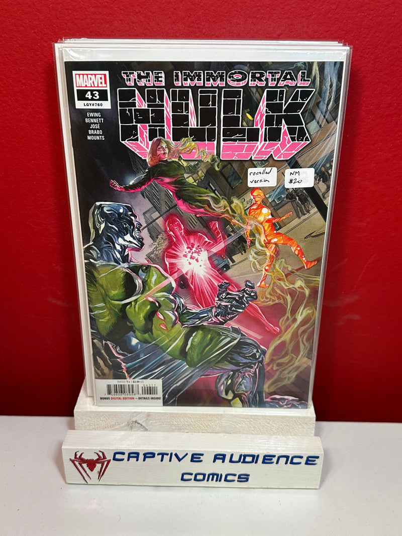 Immortal Hulk, The #43 - Recalled Version - NM