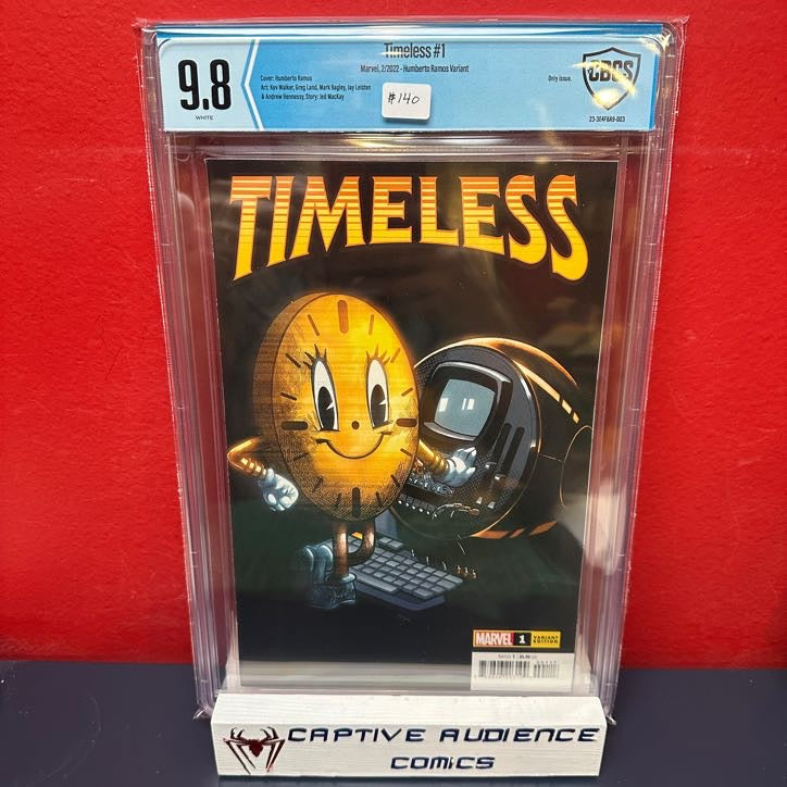 Timeless #1 - Humberto Ramos Miss Minutes Variant - CBCS 9.8 (Not CGC)