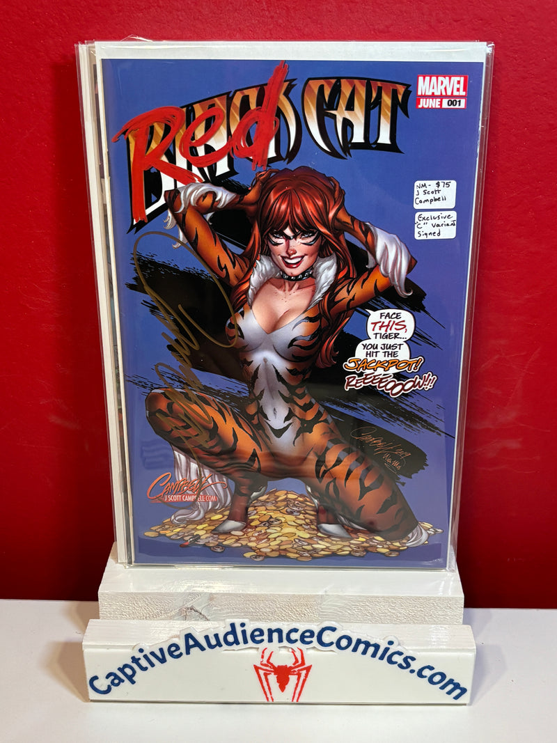 Black Cat, Vol. 1 #1 - J Scott Campbell Exclusive "C" Variant Signed - NM-