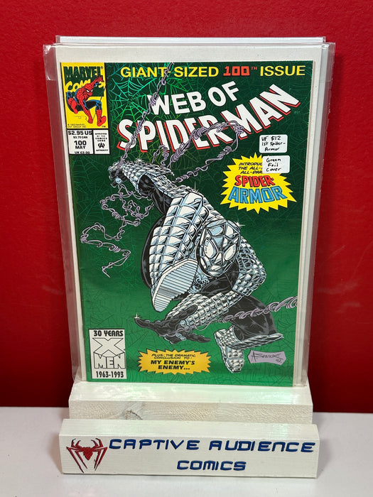 Web of Spider-Man, Vol. 1 #100 - 1st Spider-Armor - Green Foil Cover - VF