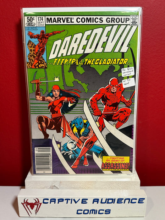 Daredevil, Vol. 1 #174 - Newsstand Variant, 1st The Hand - FN