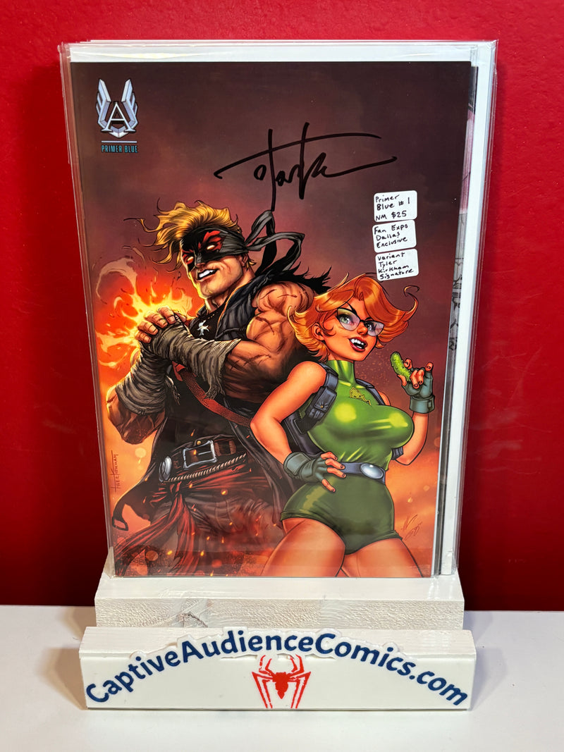 Artists Elite Presents: Primer Blue #1 - Fan Expo Dallas Exclusive Variant Tyler Kirkham Signature - NM