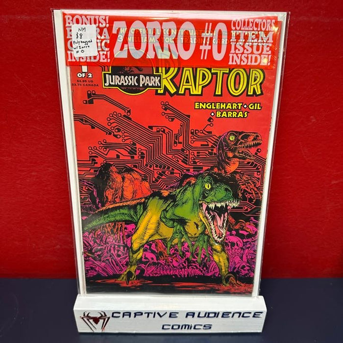 Jurassic Park: Raptor #1 - Polybagged w/ Zorro - NM