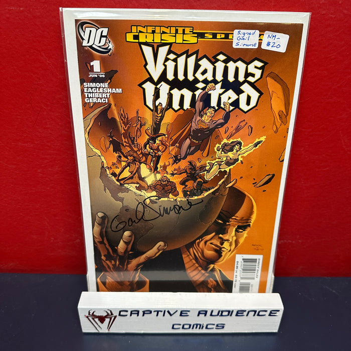 Villains United #1 - Gail Simone Signature - NM-