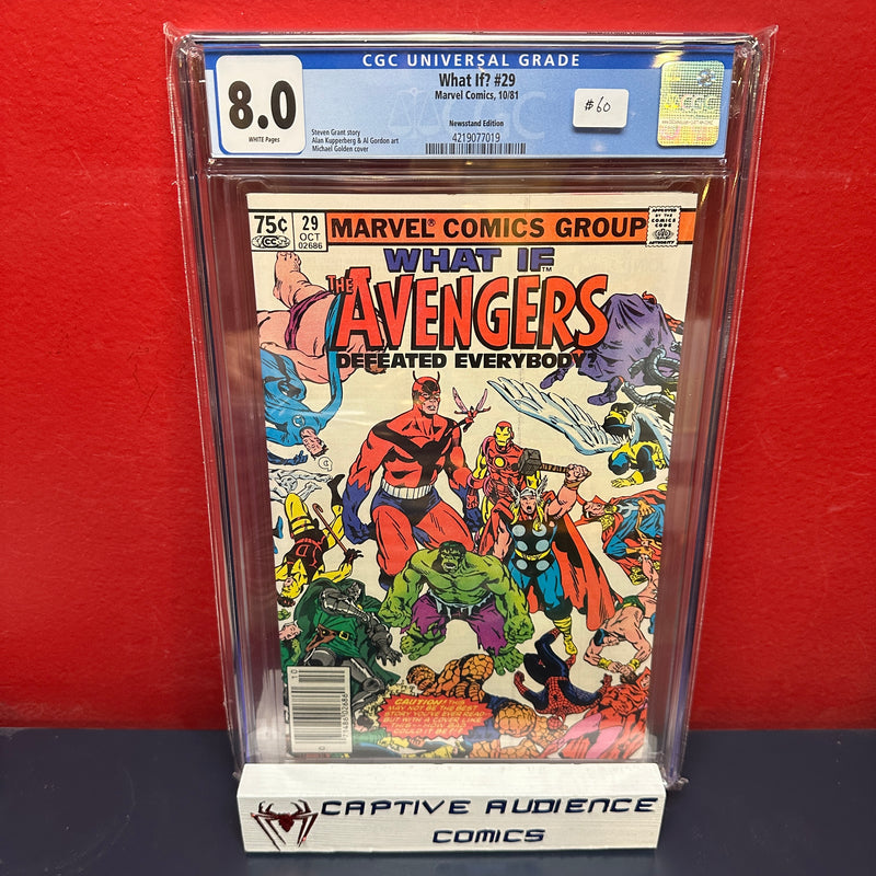 What If?, Vol. 1 #29 - Newsstand Variant - CGC 8.0