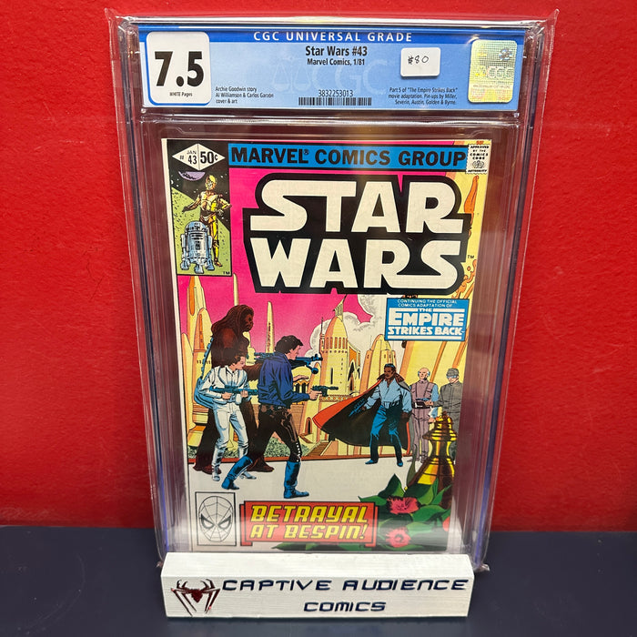 Star Wars, Vol. 1 #43 - 1st Lando Calrissian - CGC 7.5