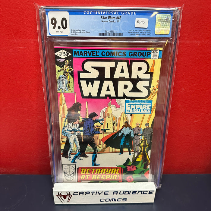 Star Wars, Vol. 1 #43 - 1st Lando - CGC 9.0