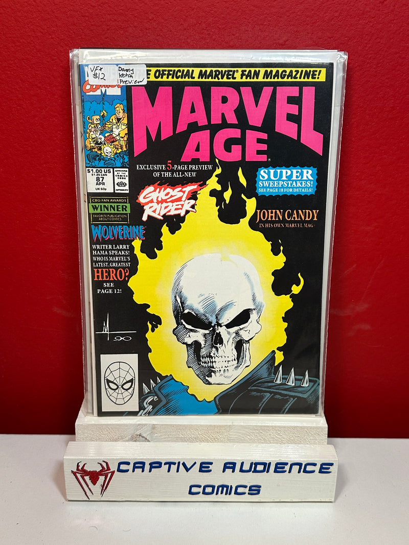 Marvel Age #87 - Danny Ketch Preview - VF+