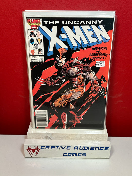 Uncanny X-Men, Vol. 1 #212 - Newsstand Variant - FN/VF