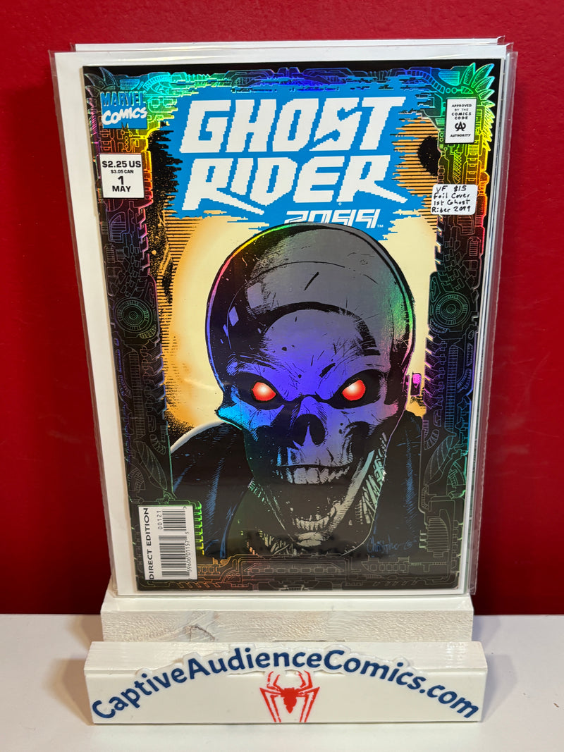 Ghost Rider 2099 #1 - 1st Ghost Rider 2099 Foil Cover - VF