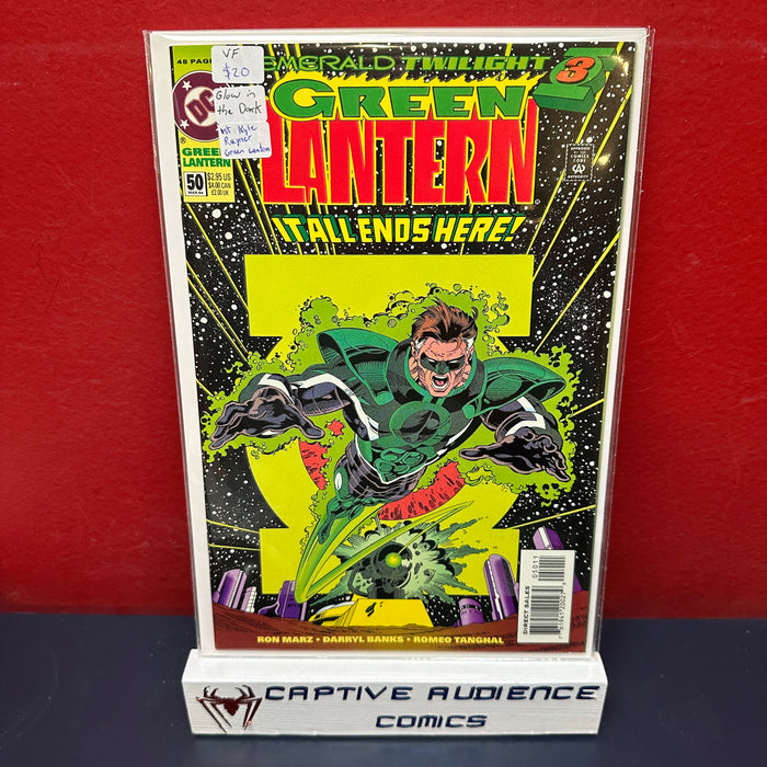 Green Lantern, Vol. 3 #50 - Glow in the Dark - 1st Kyle Rayner Green Lantern - VF