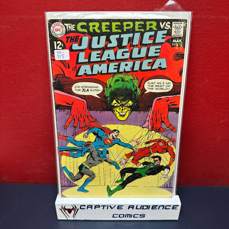 Justice League of America, Vol. 1 #70 - VG-