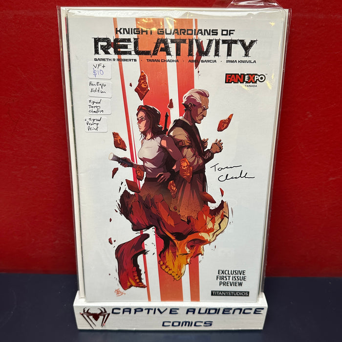 Knight Guardians Of Relativity #1 - Fan Expo Edition - Signed Taren Chadha + Signed Promp Print - VF+