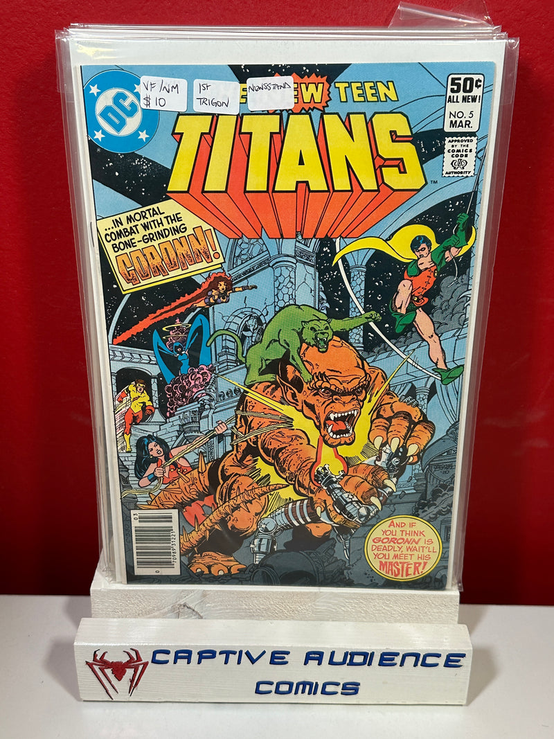 New Teen Titans, The Vol. 1 #5 - Newsstand - 1st Trigon - VF/NM