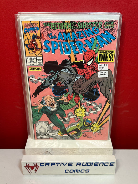 Amazing Spider-Man, The Vol. 1 #336 - Death of Nathan Lubensky - VF+
