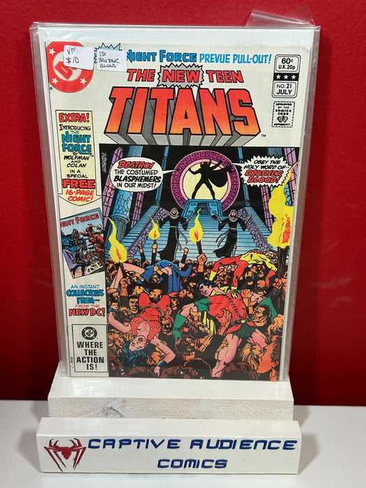 New Teen Titans, The Vol. 1 #21 - 1st Brother Blood - VF