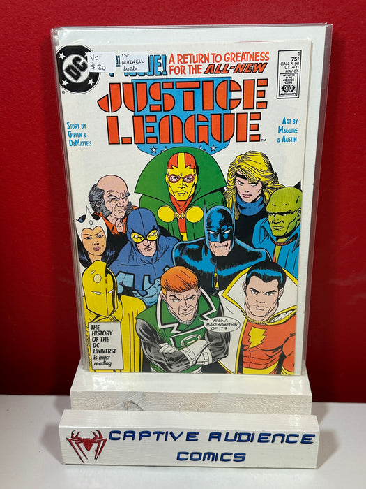 Justice League, Vol. 1 #1 - 1st Maxwell Lord - VF
