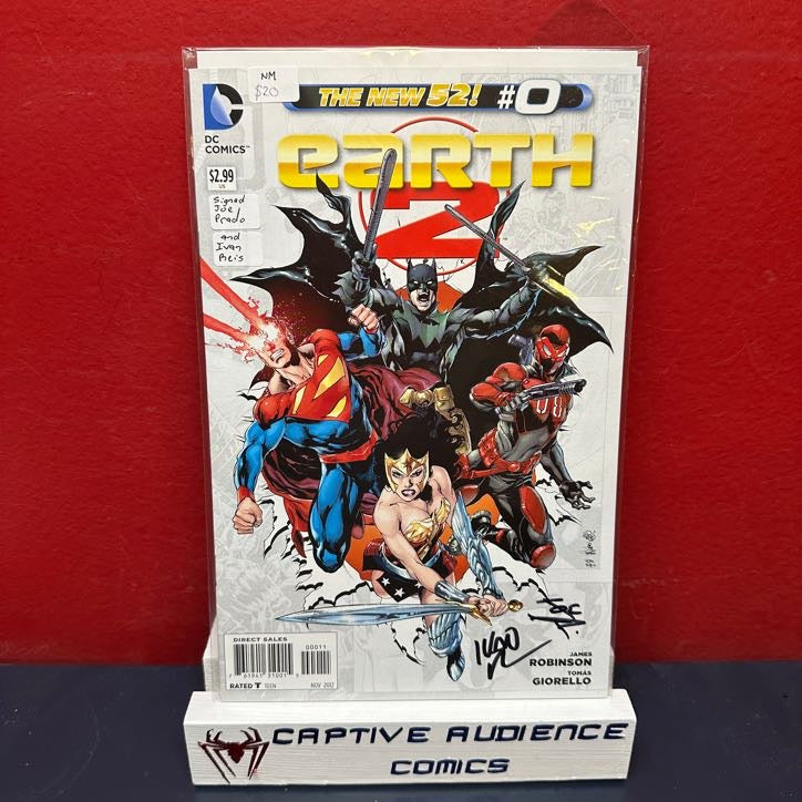 Earth 2 #0 - Signed Joe Prado and Ivan Reis - NM