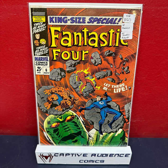 Fantastic Four Annual #6 - 1st Annihilus - 1st Franklin Richards - VG