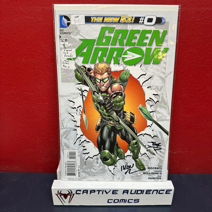 Green Arrow, Vol. 5 #0 - Signed Joe Prado and Ivan Reis - NM