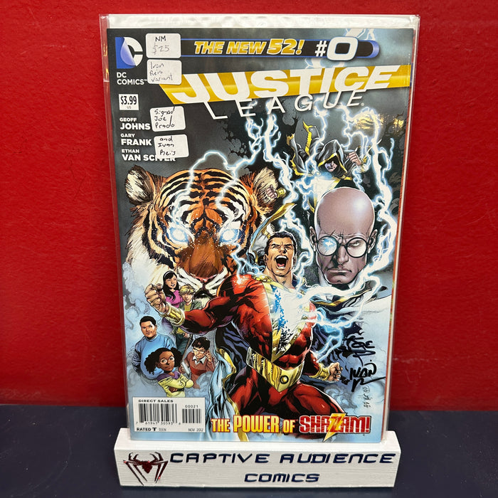 Justice League, Vol. 1 #0 - Ivan Reis Variant - Signed Joe Prado and Ivan Reis - NM