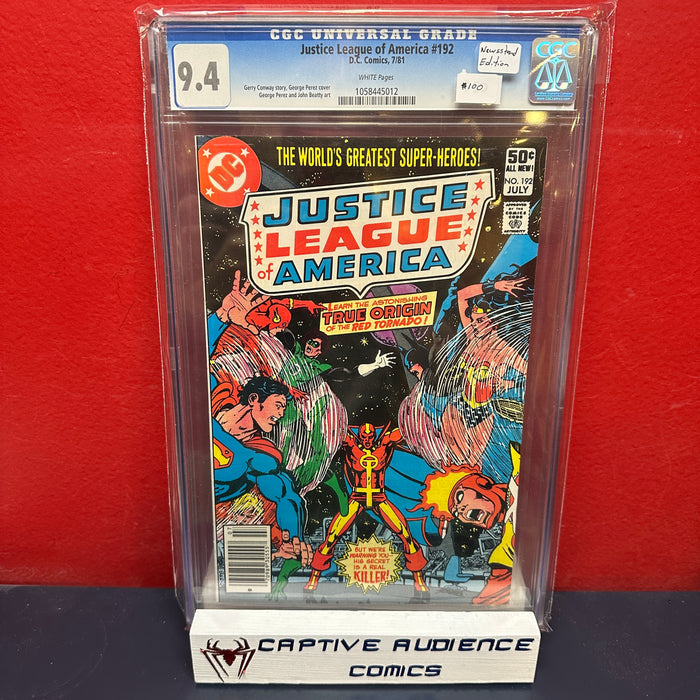 Justice League of America, Vol. 1 #192 - Newsstand Edition - CGC 9.4