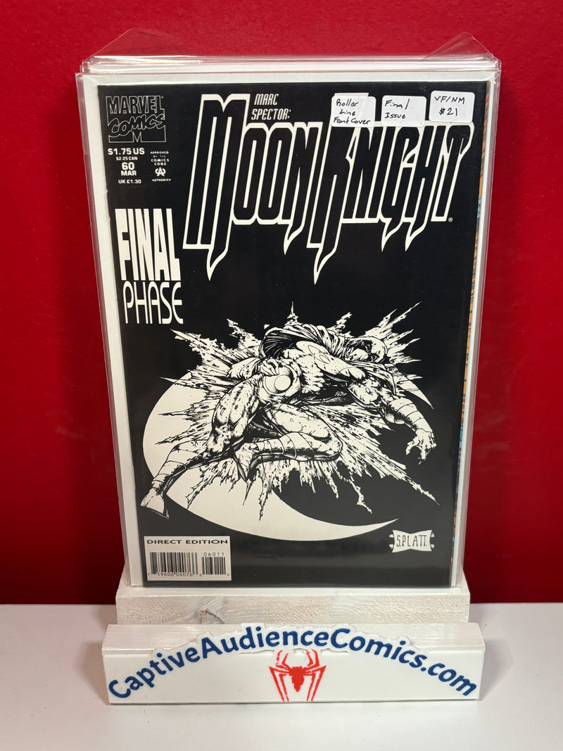Marc Spector: Moon Knight #60 - Roller Line Front-Cover - Final Issue - VF/NM