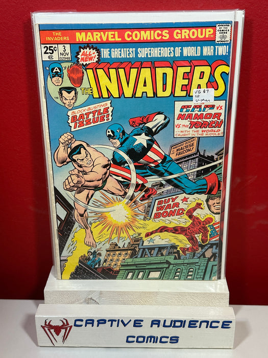 Invaders, Vol. 1 #3 - 1st U-Man - VG