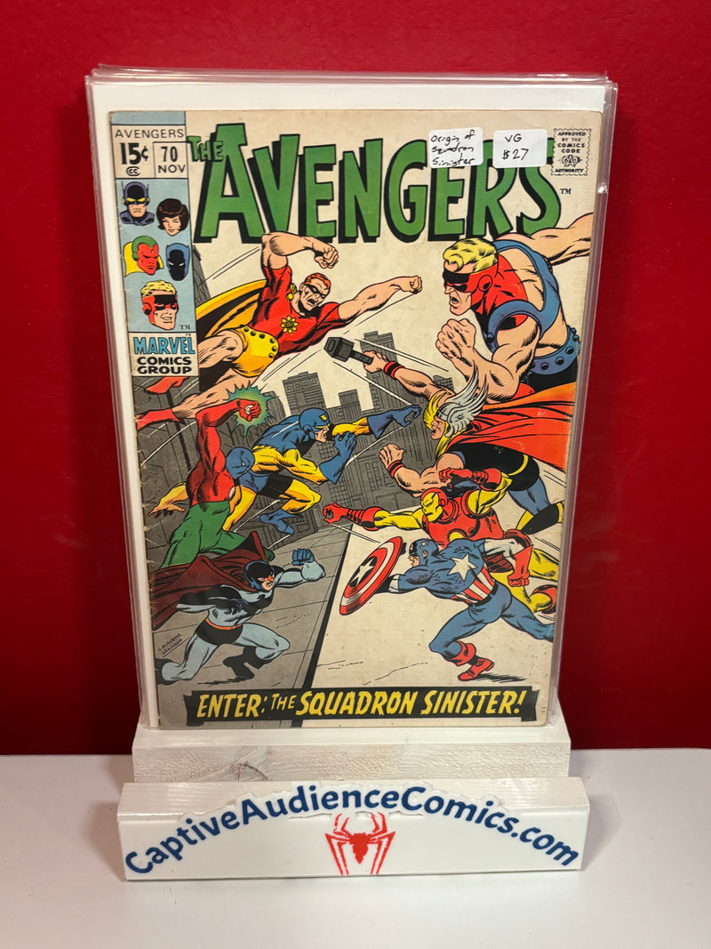 Avengers, The Vol. 1 #70 - Origin of Squadron Sinister - VG