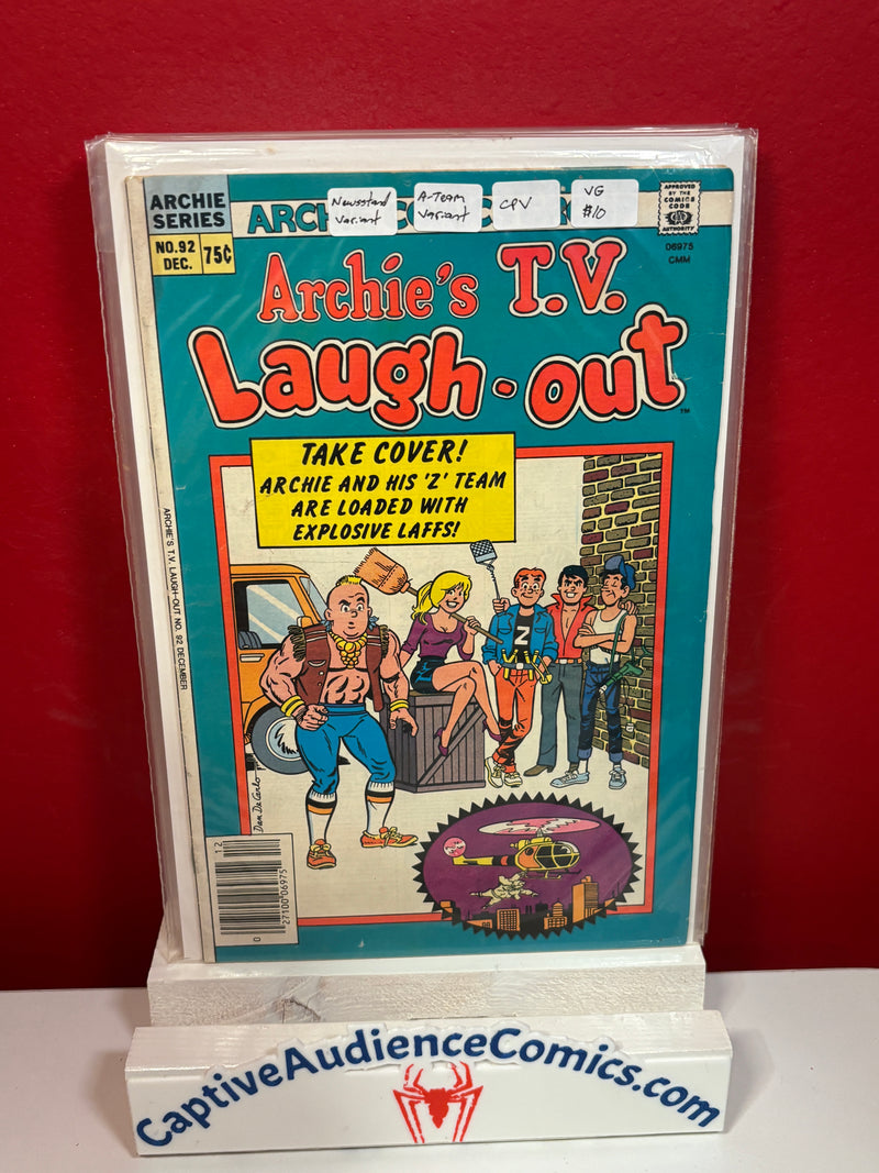 Archie's T.V. Laugh-Out #92 - CPV Newsstand Edition A-Team Variant - VG