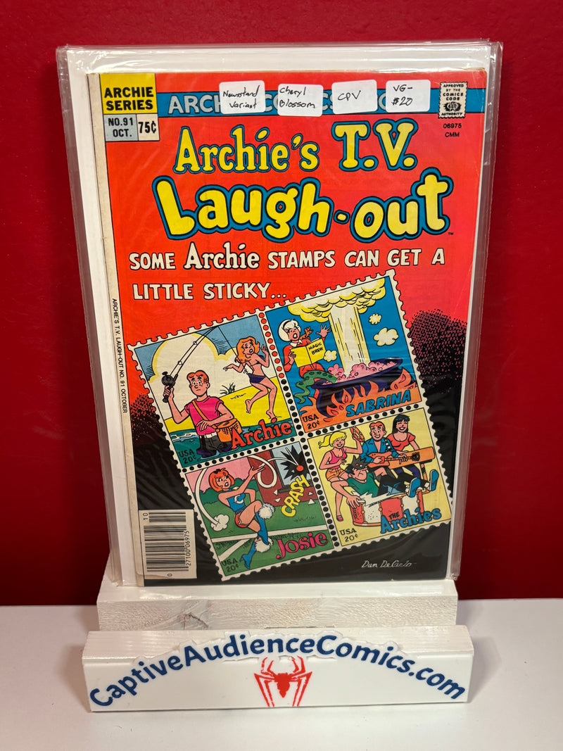 Archie's T.V. Laugh-Out #91 - CPV Newsstand Edition Cheryl Blossom - VG-