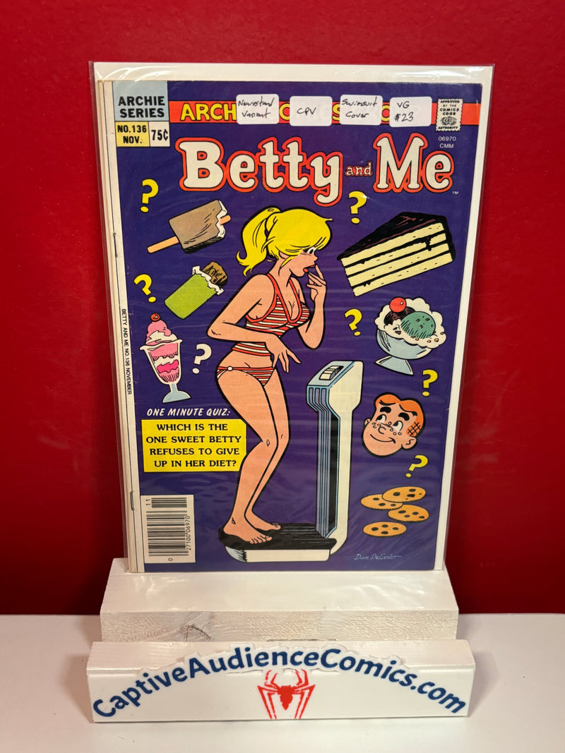 Betty and Me #136 - CPV Newsstand Edition Swimsuit Cover - VG