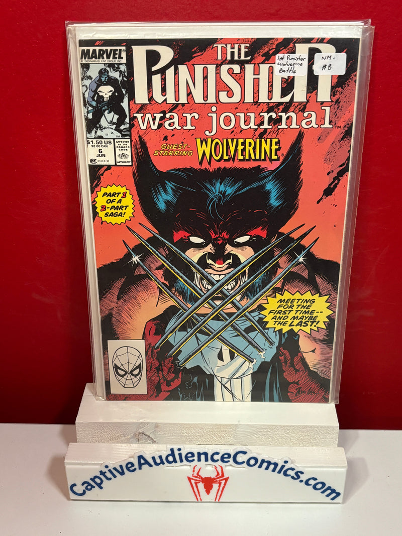 Punisher War Journal, Vol. 1 #6 - 1st Meeting Punisher and Wolverine - NM-