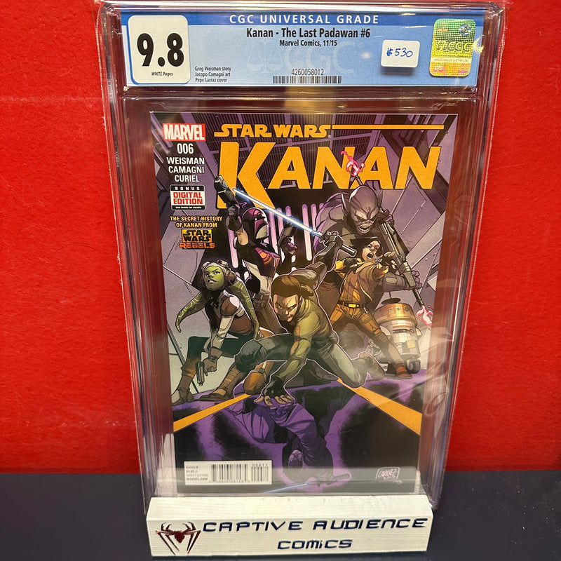 Star Wars: Kanan: The Last Padawan #6 - Many 1st Appearances - CGC 9.8