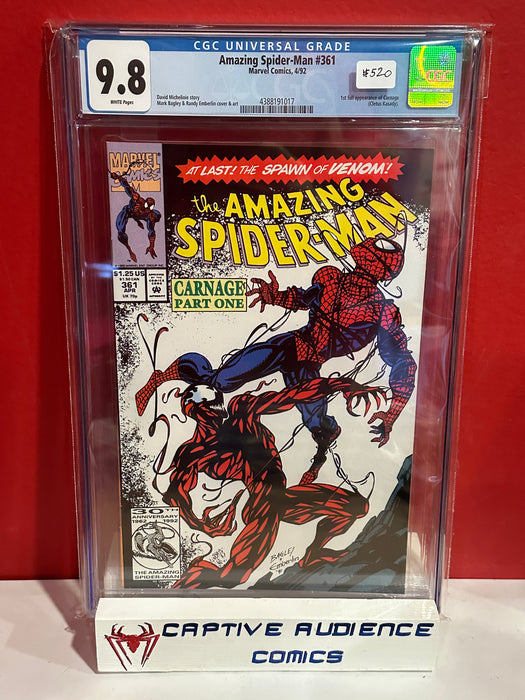 Amazing Spider-Man, The Vol. 1 #361 - 1st Carnage - CGC 9.8
