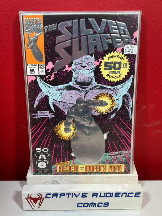 Silver Surfer, Vol. 3 #50 - Embossed Silver Foil Cover - VF+