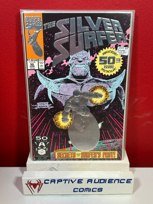 Silver Surfer, Vol. 3 #50 - Embossed Silver Foil Cover - VF/NM