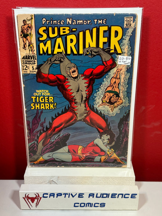 Sub-Mariner, Vol. 1 #5 - 1st Tiger Shark - GD-