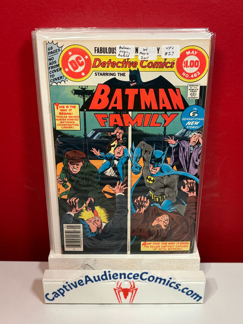 Detective Comics, Vol. 1 #483 - Batman Origin Retold - 1st Maxie Zeus - VF+