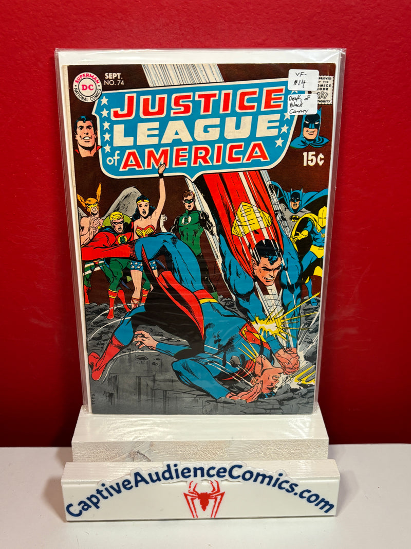 Justice League of America, Vol. 1 #74 - Death of Black Canary - VF-