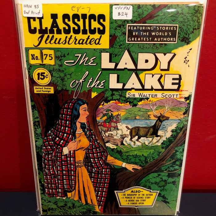 Classics Illustrated #75 HRN 85 2nd Print - The Lady of the Lake - FN/VF