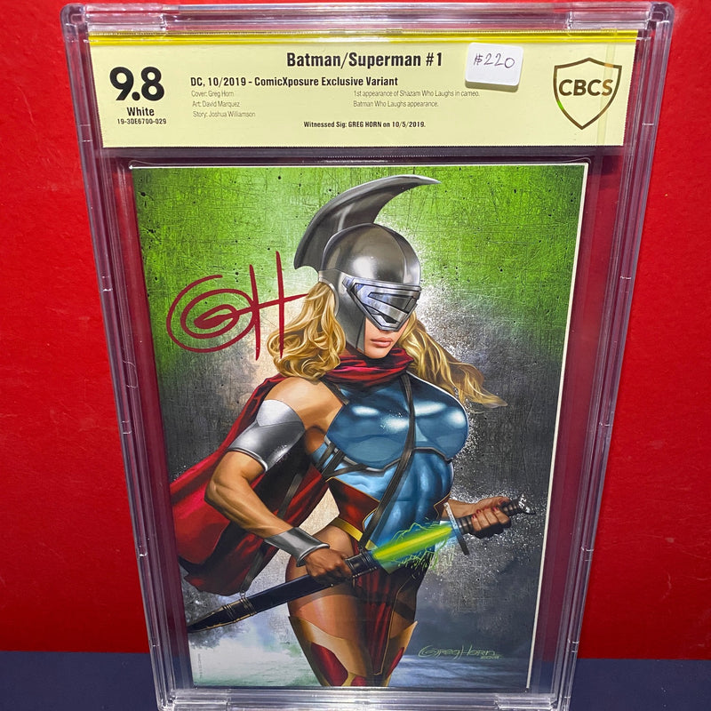 Batman / Superman, Vol. 2 #1 - Signed Greg Horn Virgin  - CBCS 9.8 (Not CGC)