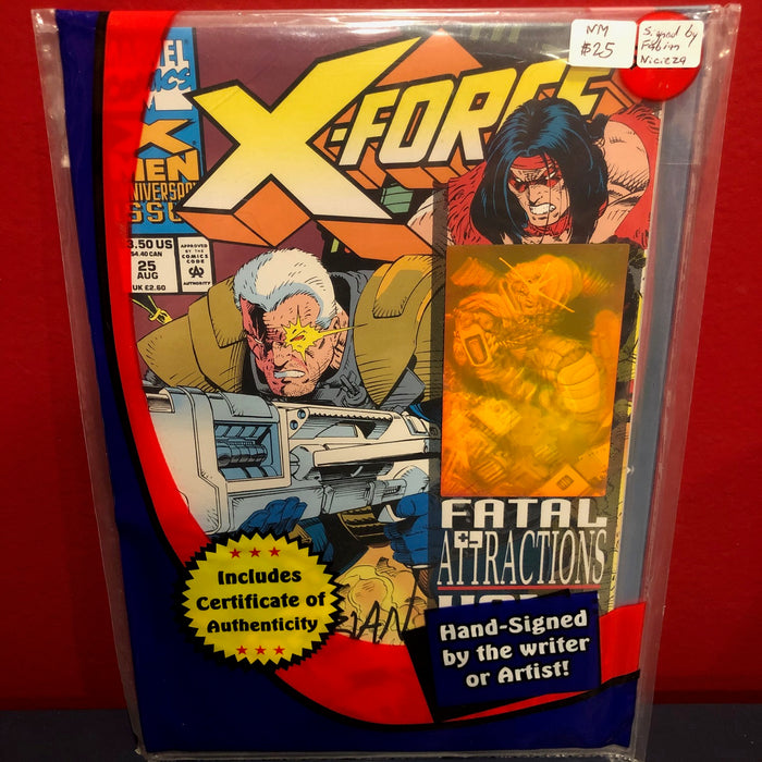 X-Force, Vol. 1 #25 - Cable Hologram Signed by Fabian Nicieza - NM