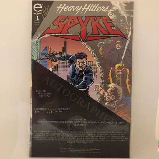 Heavy Hitters: Spyke #1 - Limited Signed Treasured Edition COA - NM+