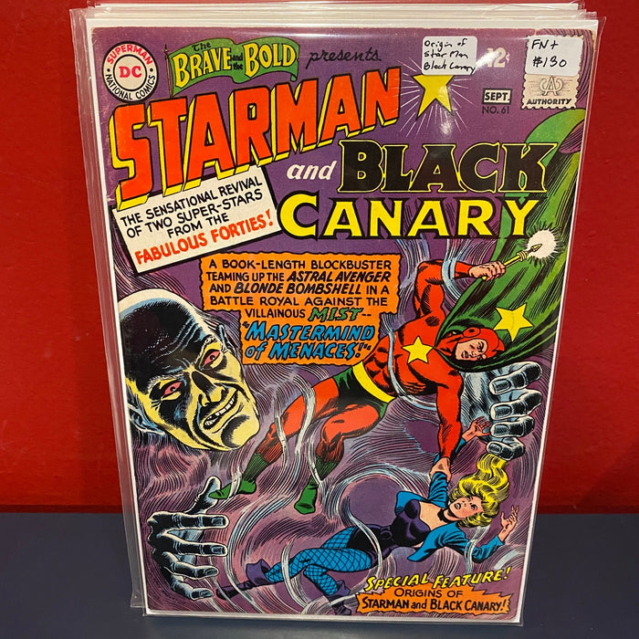 Brave and the Bold, The Vol. 1 #61 - Origin of Starman & Black Canary - FN+