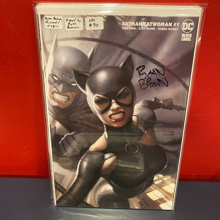 Batman / Catwoman #1 - Ryan Brown Minimal Variant Signed by Ryan Brown - NM