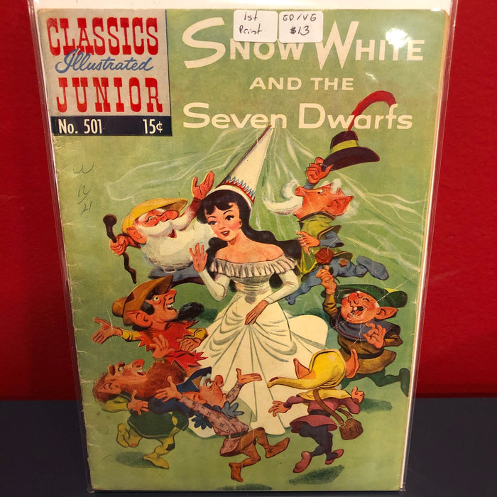 Classics Illustrated Junior #501 1st Print - Snow White and the Seven Dwarfs - GD/VG