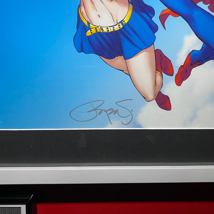 Framed Supergirl / Superman Print - Signed by Peter Steigerwald - 17" X 21"