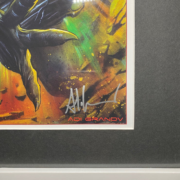 Framed Spider-Man vs Venom Print - Signed by Adi Granov - 17" X 21"