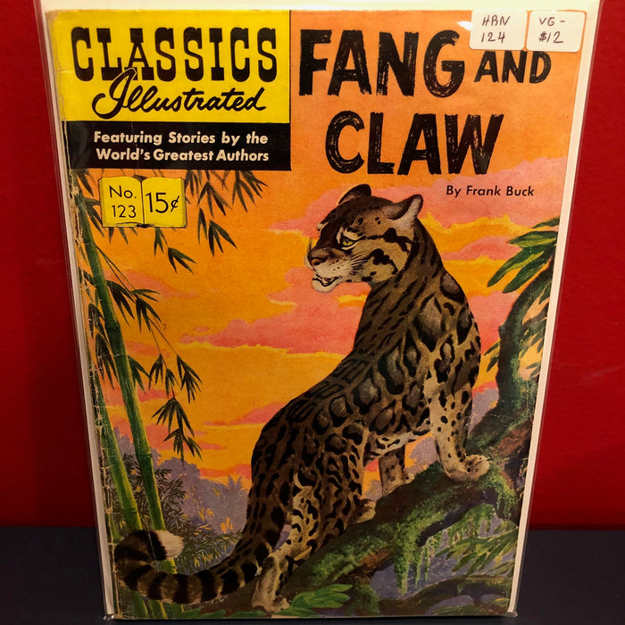 Classics Illustrated #123 HRN 124 - Fang and Claw - VG-